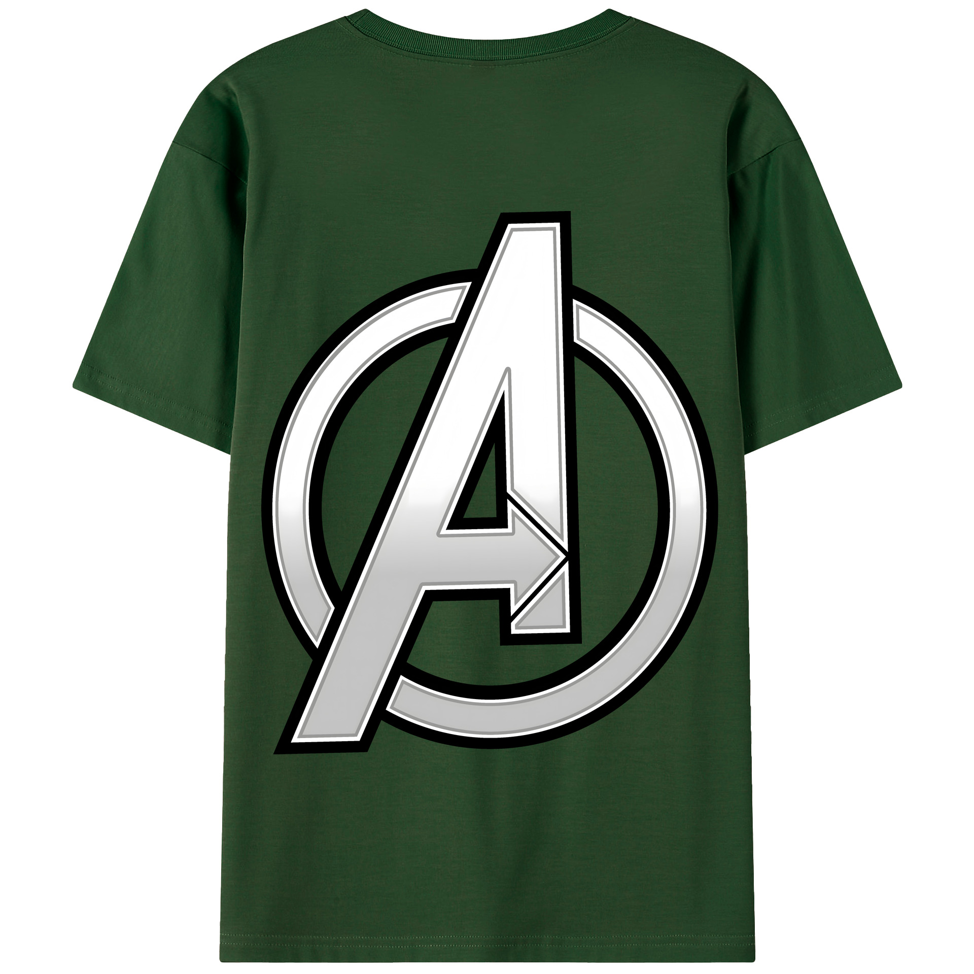 （画像用） アベンジャーズ The Avengers 綿100％半袖Tシャツ（背面プリント）